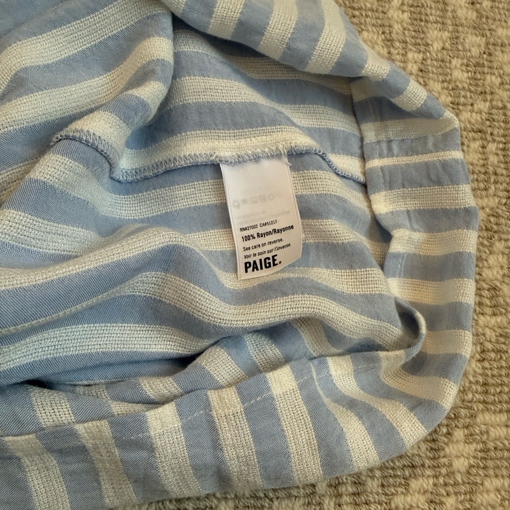 PAIGE Christina Blue and White Striped Dress, small - Picture 5 of 8